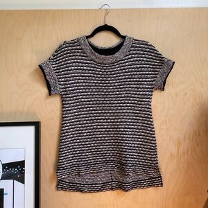 Anthropologie | Black and White Knitted Tee S